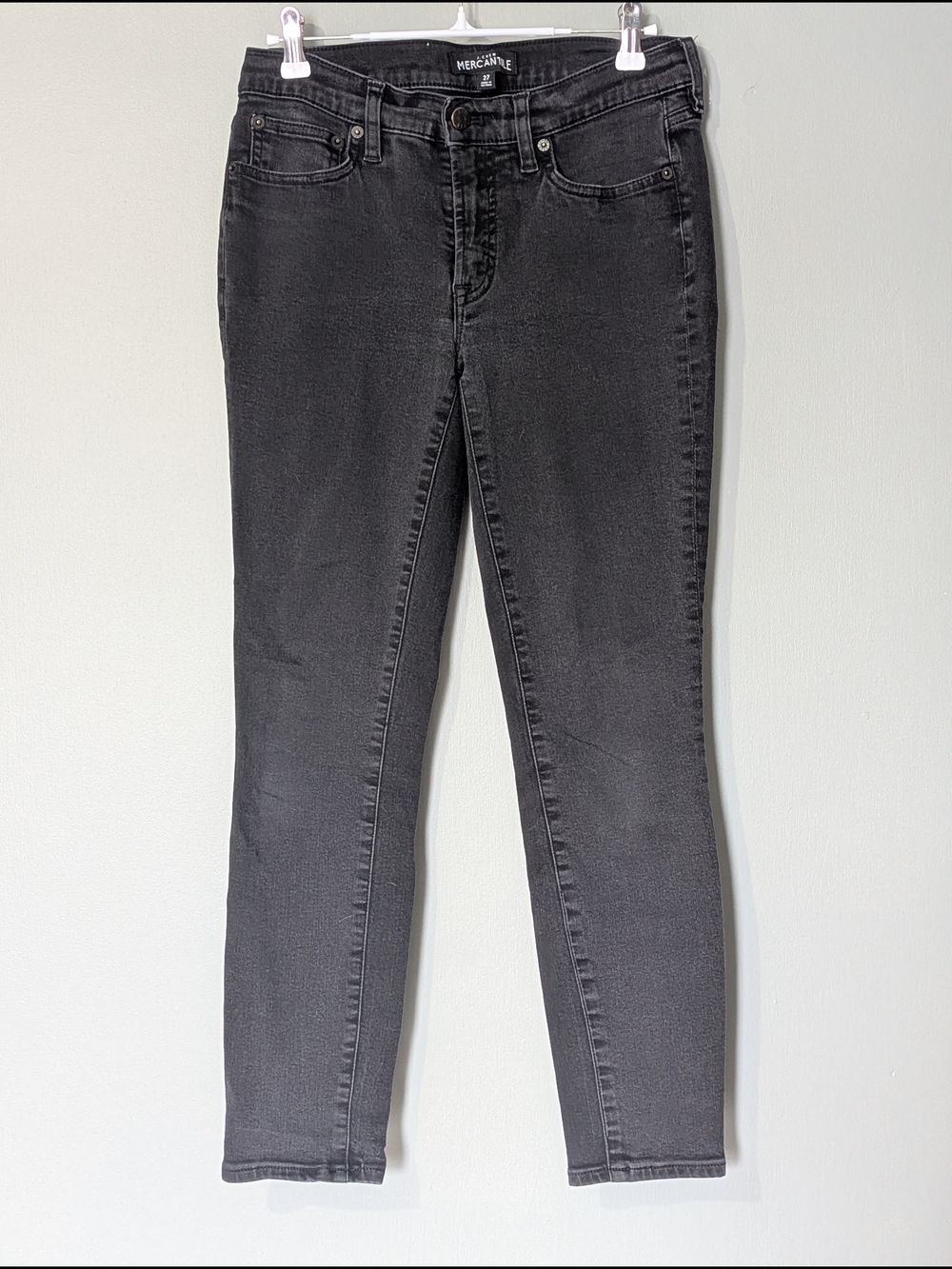 J Crew‎ Mercantile Women’s Black High Rise Slim Jeans Charcoal Wash
